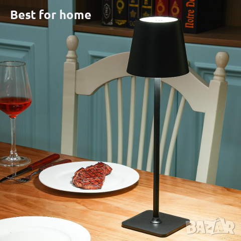 Комплект от 2 бр ЛЕД акумулаторни лампи- кафяви-метал, снимка 12 - Настолни лампи - 44694768