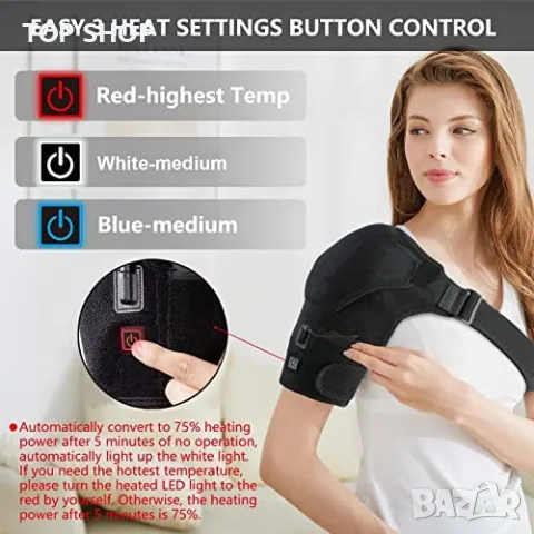 Нова нагревателна подложка за рамо мускулен компресионен ръкав болка, снимка 3 - Тримери - 49321282