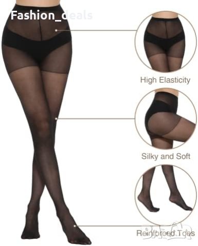 Нови 6 чифта черни женски прозрачни чорапогащници Меки Копринени, снимка 7 - Други - 41929049