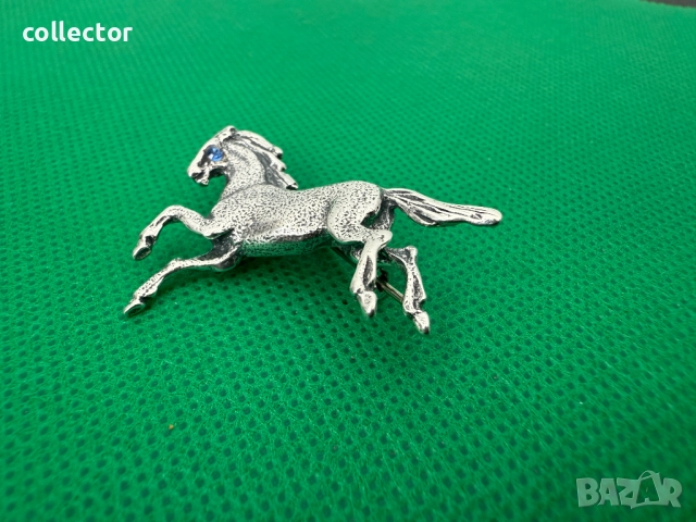 Сребърна брошка на кон / нова. №7439, снимка 3 - Други - 51942732