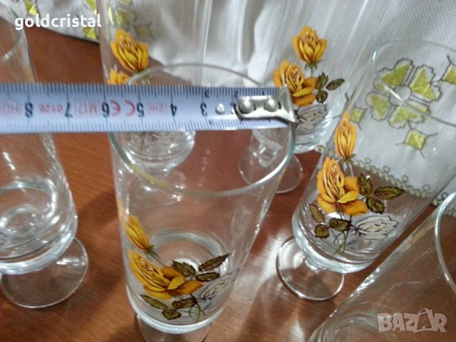 Ретро стъклени чаши , снимка 6 - Антикварни и старинни предмети - 40780674