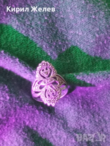 РАЗКОШЕН АЖУРЕН СКЪПОЦЕНЕН СРЕБЪРЕН ПРЪСТЕН СРЕБРО 925 ИНКРУСТИРАН с ФАСЕТИРАНИ МАРКАЗИТИ 49113, снимка 17 - Пръстени - 50024244