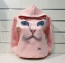 Нов дамски розов суичър с 3D принт Котка със сини очи, снимка 6