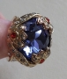Versace-златен стар пръстен с естествени камъни, снимка 2