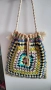 Дамска плетена луксозна чанта , ръчно изработена , многоцветна , снимка 3