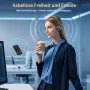 Нови безжични Слушалки с микрофон за офис, компютър и мобилен телефон, снимка 7