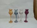Ретро стъклени чашки чаши цветно стъкло  , снимка 4