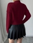 Дамски пуловер в бордо, снимка 3