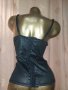 Cottelli Collection 80 B Черен корсет от еко кожа с катарамки , снимка 4