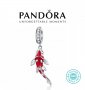 Талисман Pandora Пандора сребро 925 Red Fish. Колекция Amélie, снимка 1 - Гривни - 39557505