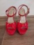 Елегантни червени лачени сандали с висок ток Paolo Bocelli, снимка 4