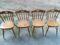 Столове трапезни комплект- стругован бук, снимка 1