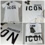 Dsquared ICON черен мат има с черни букви мат и бяла мъжка фланелка тениска блуза , снимка 3