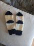 Ръчно плетени детски чорапи от вълна, дължина на ходилото 14 см.