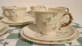 Троен сет за чай Belleek Ирландия - най-финия порцелан, снимка 1