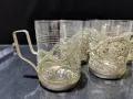 руски стакани подстакани филигран чаши за чай, снимка 15