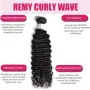 Комплект естествена бразилска коса PERISMODA Deep Wave, 41/46/51 см, снимка 4