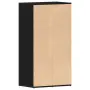 vidaXL Етажерка за обувки, черна дъб, 54x34x100,5 см, инженерно дърво, снимка 7