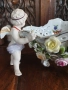 Meissen фигурална ажурна фруктиера 32см/стара Майсен порцеланова жардениера с херувими, снимка 11