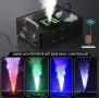 НОВО!!! Професионална машина за сценичен пушек ZQ10138, 1500W, 24 RGB LED, DMX512, Remote Control, снимка 3