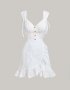 Уникална дантелена рокля от рязана памучна материя , снимка 1 - Рокли - 41287076