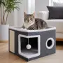 Котешка къщичка 2 в 1 с драскалка и легло, снимка 1