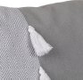 Декоративна  възглавница, Rhombus Design, 50x30cм, Сива/ бяла, снимка 3
