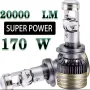 170W Високосилови N9 H7 лед крушки с  Лупи Лупи H7 led , снимка 9
