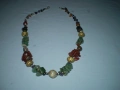 Колие  винтидж полускапоценни  камъни, многоцветно, , многопластово, бохемско,, снимка 2