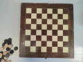 Стара дървена кутия за шах/табла, снимка 3