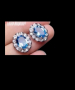 Sale Сребърни обеци"Natural blue topaz",кристали/нови, снимка 1 - Колиета, медальони, синджири - 44515821