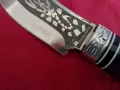  Ловен нож за кожар ст.65х13. Русия. скорпион., снимка 2