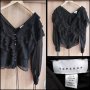 topshop - черна блуза, снимка 1 - Блузи с дълъг ръкав и пуловери - 41669961