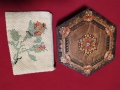 Стара кутия за бижута и несесер от мъниста ръчна изработка., снимка 1 - Антикварни и старинни предмети - 36107343