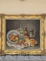 Превъзходна антикварна белгийска авторска майсторска картина масло върху платно , снимка 3