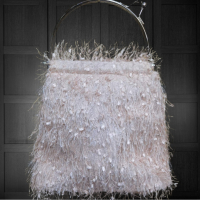 Атрактивна дамска текстилна чанта с кръгли дръжки - различни цветове, снимка 1 - Чанти - 44616089
