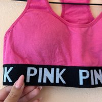 Розово спортно бюстие с махащи се подплънки 🩷, снимка 2 - Корсети, бюстиета, топове - 44198955