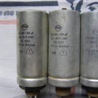 Електолитни кондензатори 100мкФ+100мкФ, снимка 2 - Друга електроника - 42328847