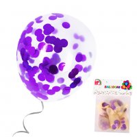 Балони - Прозрачен с конфети /10 броя/ всякакви цветове, снимка 6 - Декорация за дома - 34171196