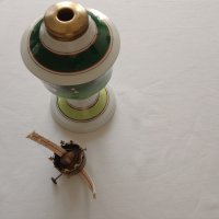  Стара  Газена  порцеланова лампа маркирана  GDR, снимка 13 - Други ценни предмети - 41143906
