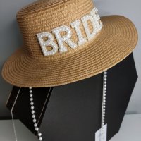 Bride / булка сламена шапка, снимка 3 - Шапки - 41349992