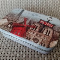 метална ретро кутийка Париж, Франция, снимка 2 - Други - 39159235
