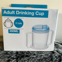 Комплект за хранене и пиене за възрастни и хора с увреждания Sovio - 350 ml неразливаща се чаша +, снимка 8 - Други - 44914338