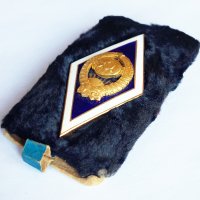 Съветски емайлиран ромб на завършилите Университет, снимка 1 - Колекции - 39665273
