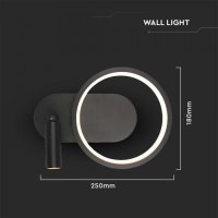 LED Аплик 14W Черен , снимка 4 - Лампи за стена - 41323215