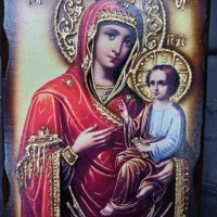 Икона на платно А5 на Пресвета Майка Богородица Закрилница - ръчна изработка . Модели А , Б и В. , снимка 1 - Икони - 42689489
