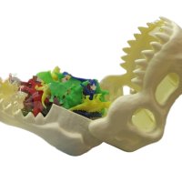 Комплект за игра, Динозаври в кутия череп, Пластмасови, Многоцветни, снимка 2 - Фигурки - 41531162