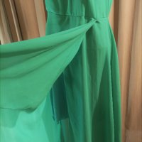 Ефирна рокля в зелено, снимка 3 - Рокли - 44297628