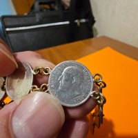 Старинна сребърна гривна със сребърни 7 монети от 50 стотинки 1891, 1912, 1913г. с Фердинандъ 1 - Ца, снимка 3 - Антикварни и старинни предмети - 41795074