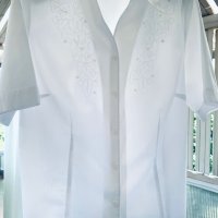 Красива бяла риза/блуза ERFO Германия, снимка 11 - Ризи - 41517870